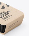 Plastic Tray Container w/ Kraft Paper Label Mockup