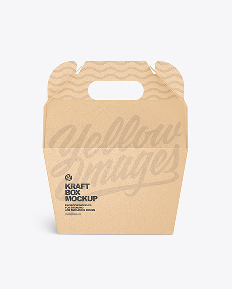 Kraft Box w/ Handle Mockup