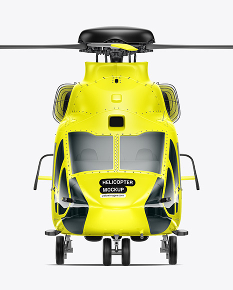 Helicopter Mockup - Front View
