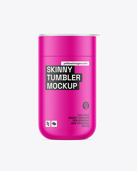 Matte Skinny Tumbler Mockup