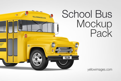 Old School Bus Mockup Pack