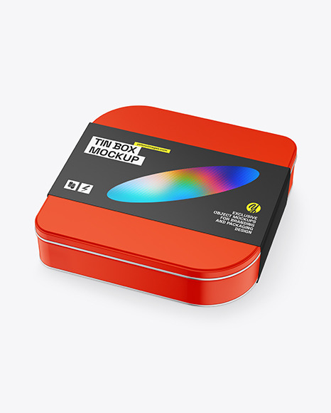 Matte Tin Box Mockup