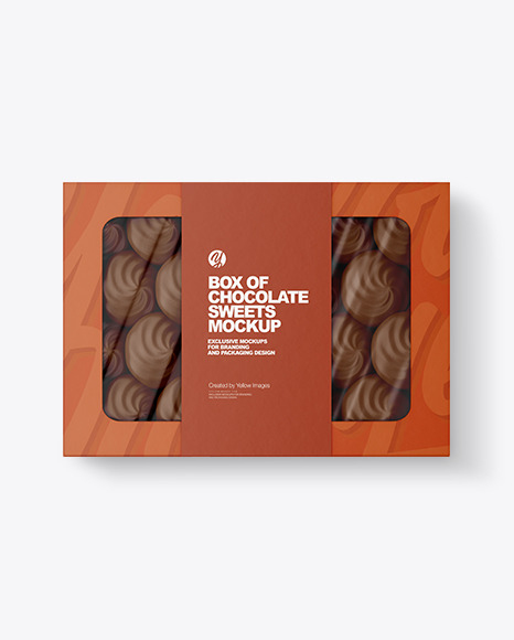 Box of Chocolate Sweets Mockup