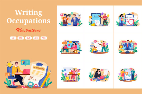 M567_Writing Careers Illustration Pack