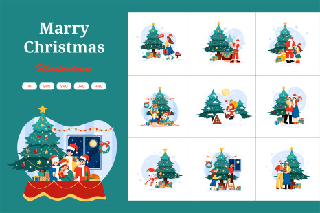 M539_Merry Christmas Illustration Pack