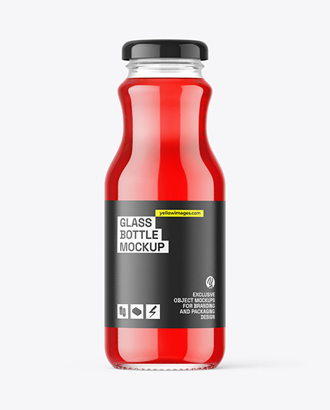 Red smoothie bottle mockup