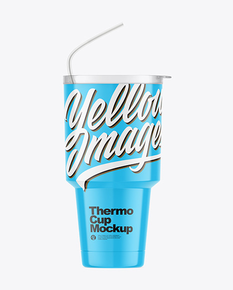 Glossy Thermo Cup Mockup
