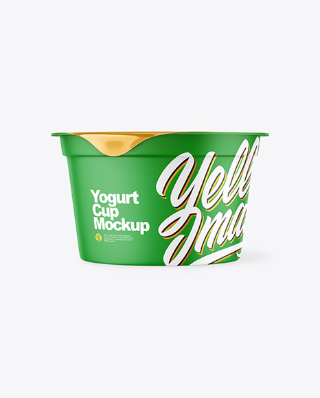 Matte Yogurt Cup Mockup