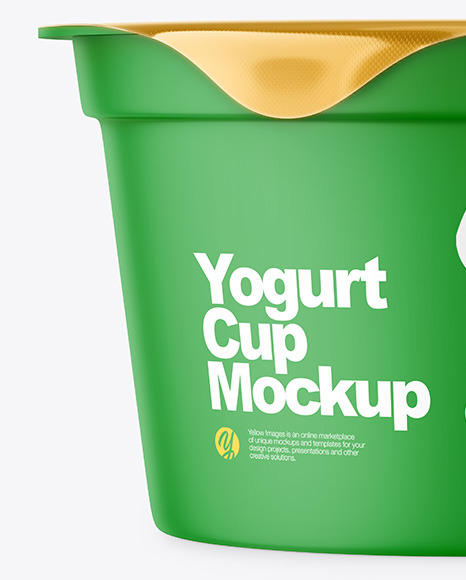 Matte Yogurt Cup Mockup