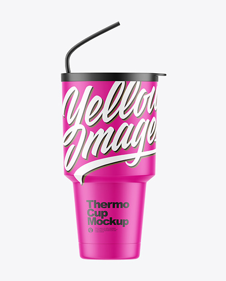 Matte Thermo Cup Mockup - Free Download Images High Quality PNG, JPG