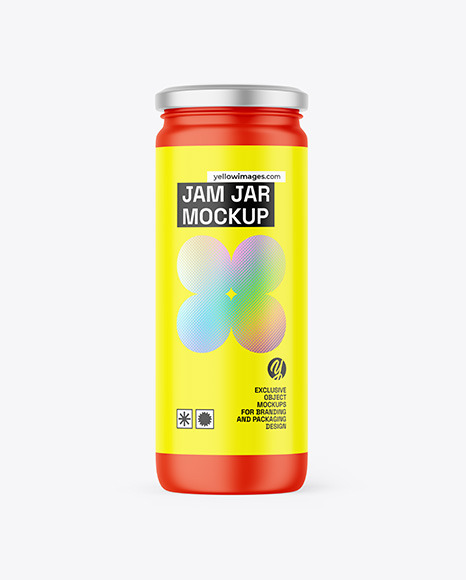 Matte Jam Jar Mockup
