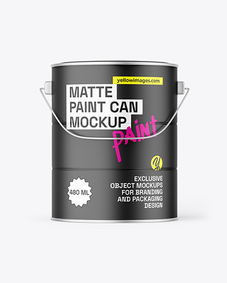 Matte Paint Bucket Mockup