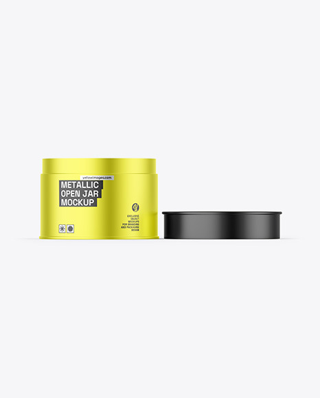 Metallic Opened Jar Mockup