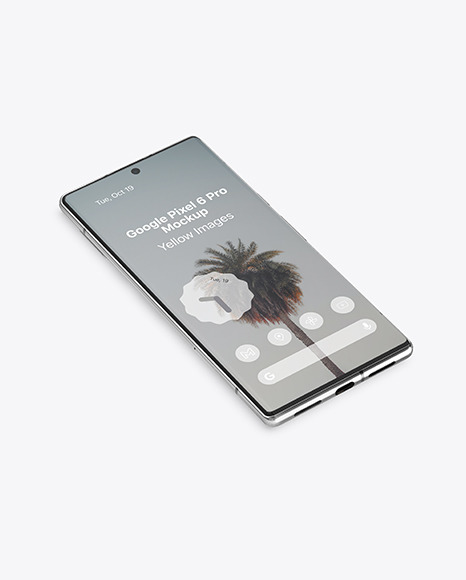 Google Pixel 6 Pro Cloudy White Mockup