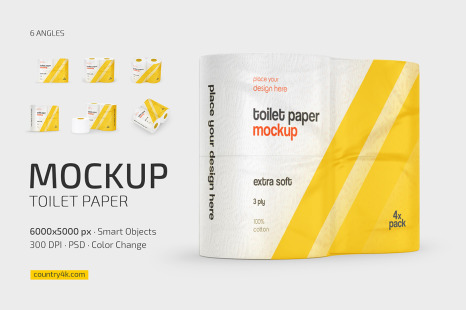 Toilet Paper Mockup Set