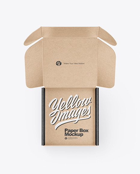 Opened Kraft Box Mockup