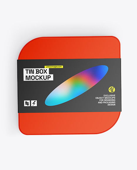 Matte Tin Box Mockup