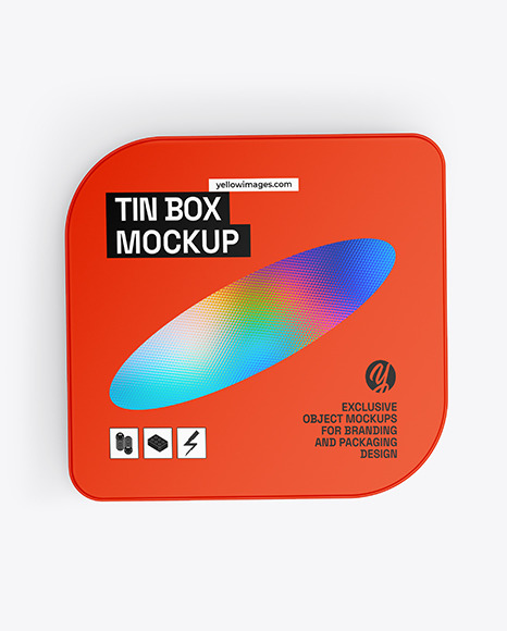 Matte Tin Box Mockup