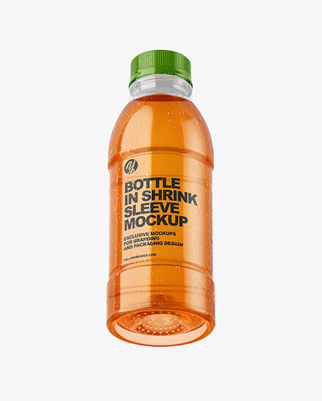 PET Bottle in Shrink Sleeve Mockup