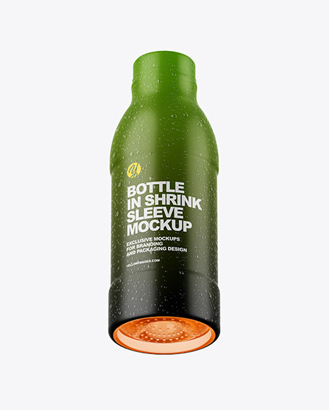 PET Bottle in Shrink Sleeve Mockup