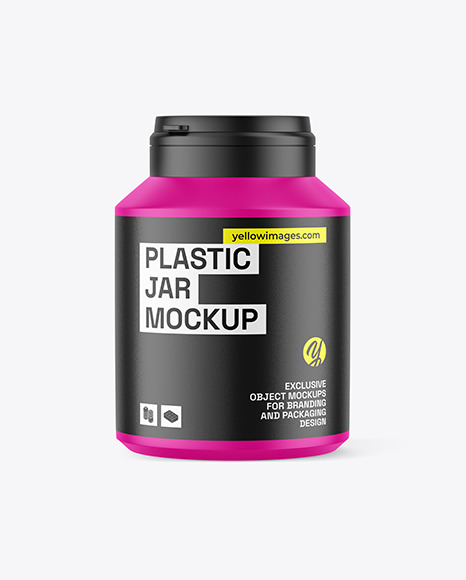 Matte Plastic Jar Mockup