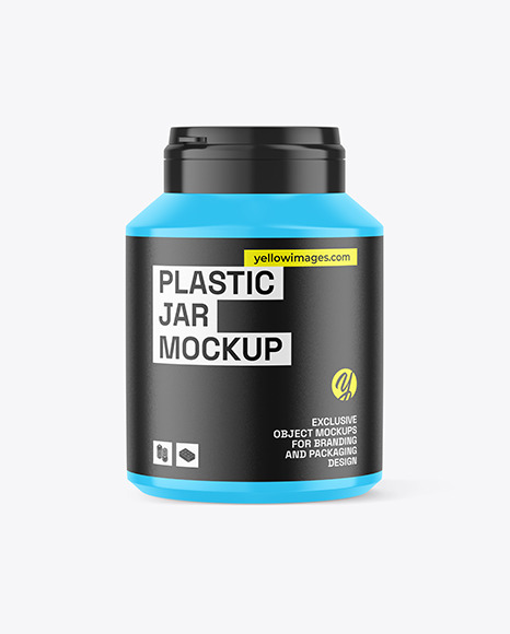 Glossy Plastic Jar Mockup