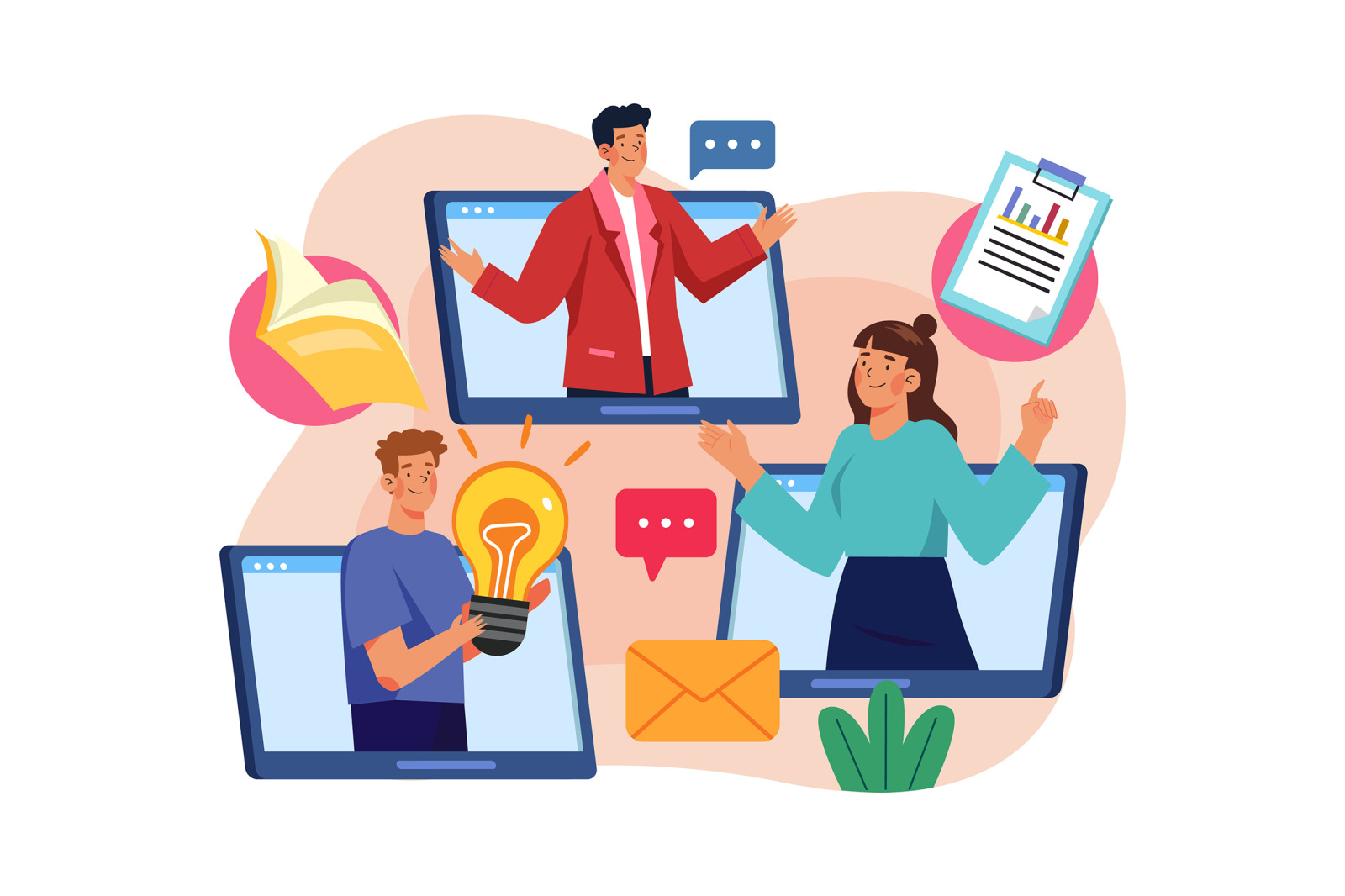 M576_Video Conference Illustration Pack