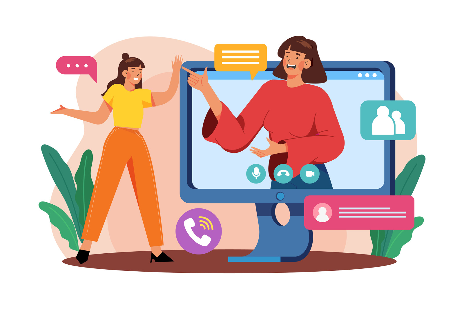 M576_Video Conference Illustration Pack