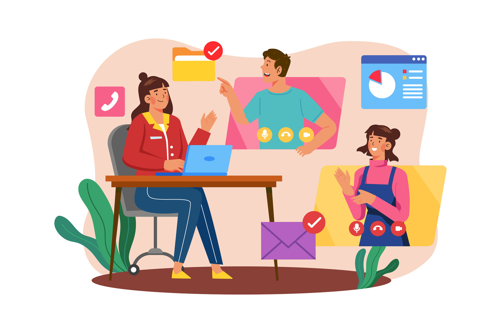 M576_Video Conference Illustration Pack
