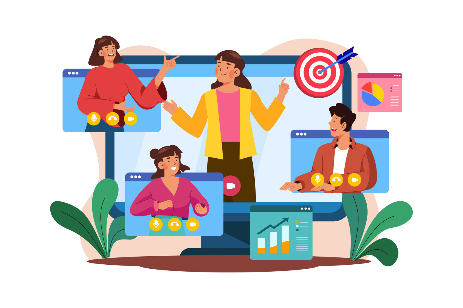 M576_Video Conference Illustration Pack