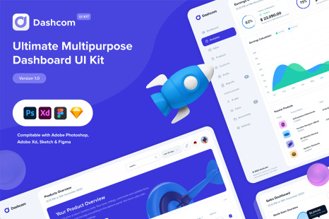 Dashcom - Dashboard UI Kit