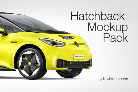 Electric Hatchback Mockup Pack