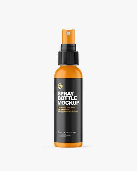 Matte Spray Bottle Mockup
