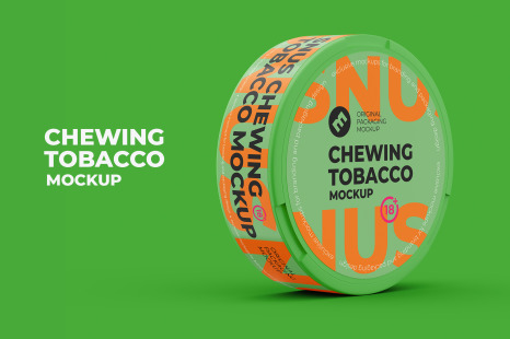 Snus Chewing Tobacco Can Mockup