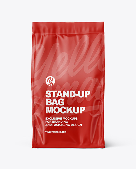 Matte Stand-up Bag Mockup
