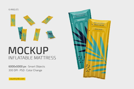 Inflatable Mattress Mockup Set