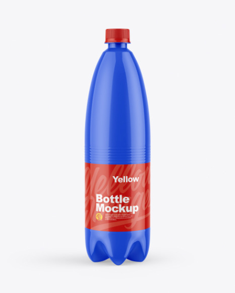 Glossy Plastic Bottle Mockup