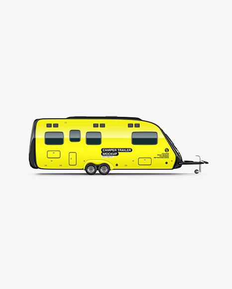 Camper Trailer Mockup - Side View