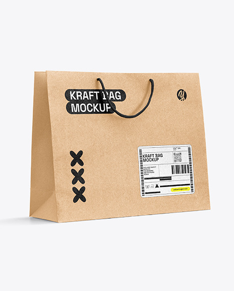 Kraft Paper Shopping Bag Mockup