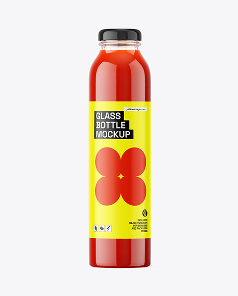 Tomato Juice Bottle Mockup