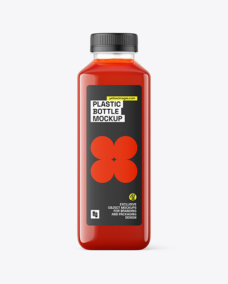 Tomato Juice Bottle Mockup