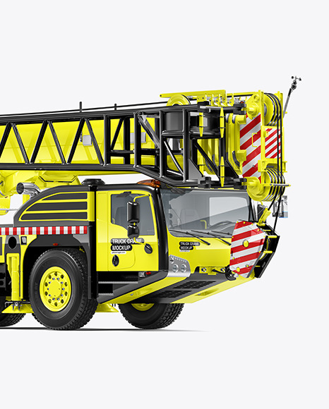 Truck Crane Mockup - Half Side View