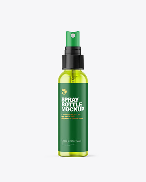 Color Plastic Spray Bottle Mockup