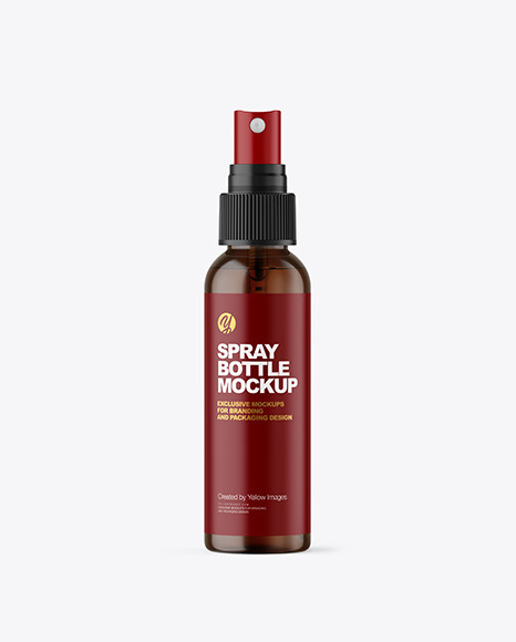 Amber Spray Bottle Mockup