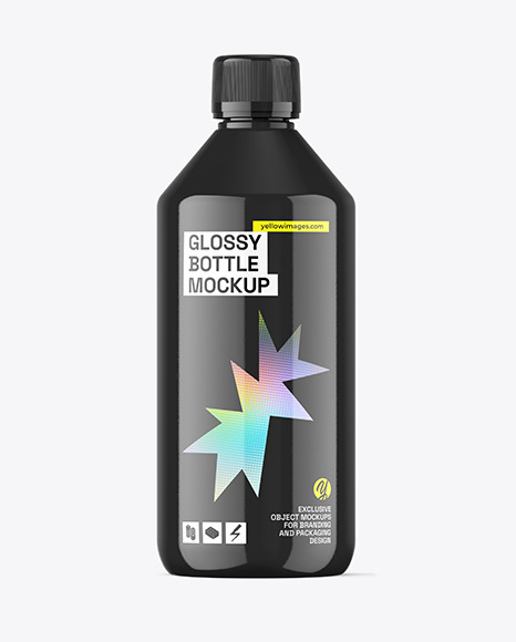 Glossy Bottle Mockup