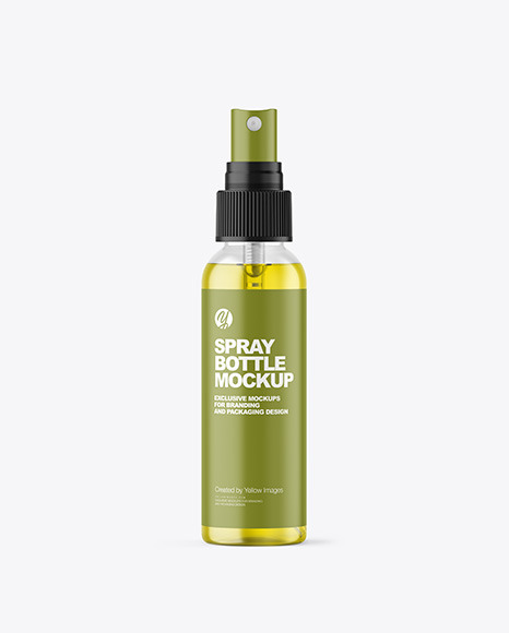 Color Liquid Spray Bottle Mockup
