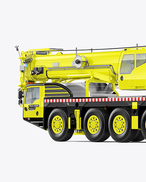 Truck Crane Mockup - Back Half Side View