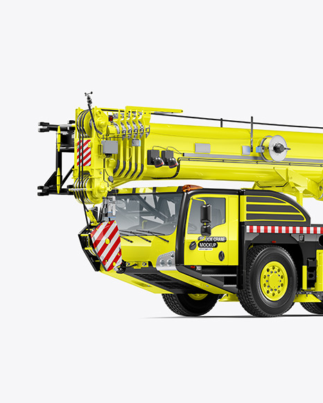 Truck Crane Mockup - Half Side View
