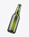 330ml Green Glass Beer Bottle Mockup