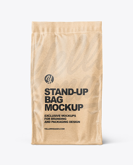 Kraft Paper Stand-up Bag Mockup